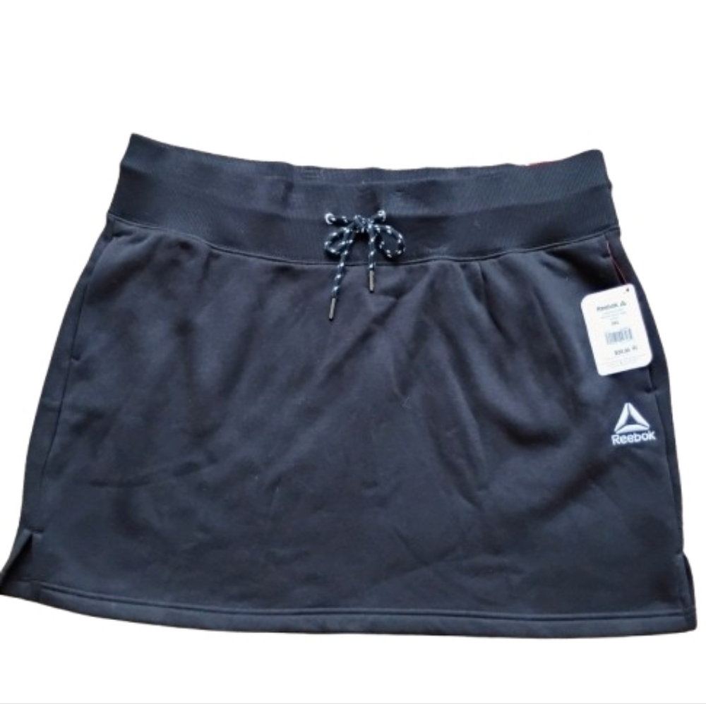 NWT Reebok Squad Skirt XXL Black Slim Fit Sweatshirt Material w/ Pockets